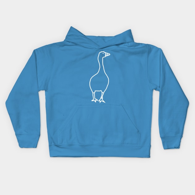 Minimal Ghost Goose Kids Hoodie by ellenhenryart